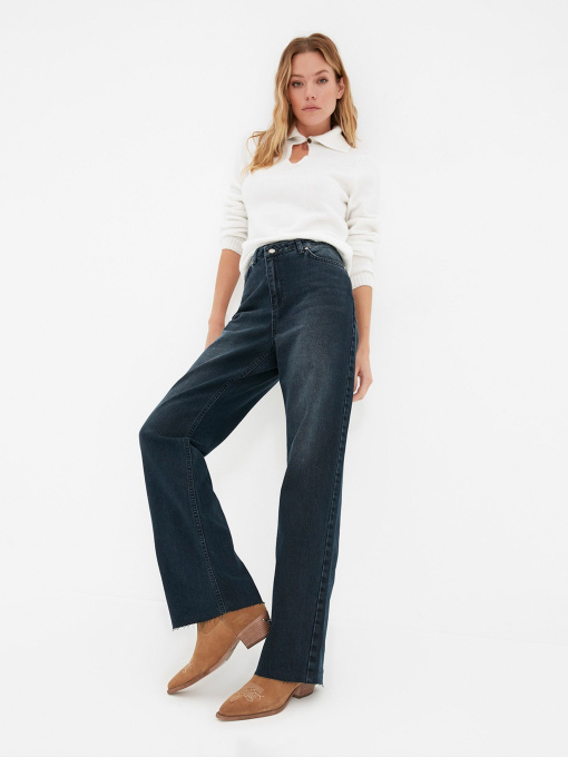 Джинсы Trendyol Wide Leg модель TWOAW22JE0944/Indigo Фото