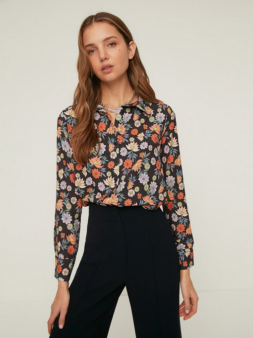 Рубашки Trendyol модель TWOSS22GO0196/Siyah Фото