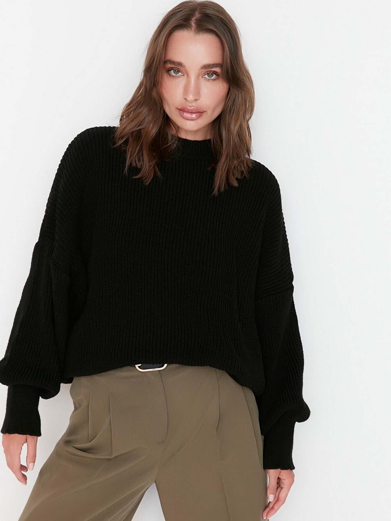 Свитры и кардиганы Trendyol модель TWOAW23KZ01448/Siyah Свитры и кардиганы Trendyol модель TWOAW23KZ01448/Siyah Фото