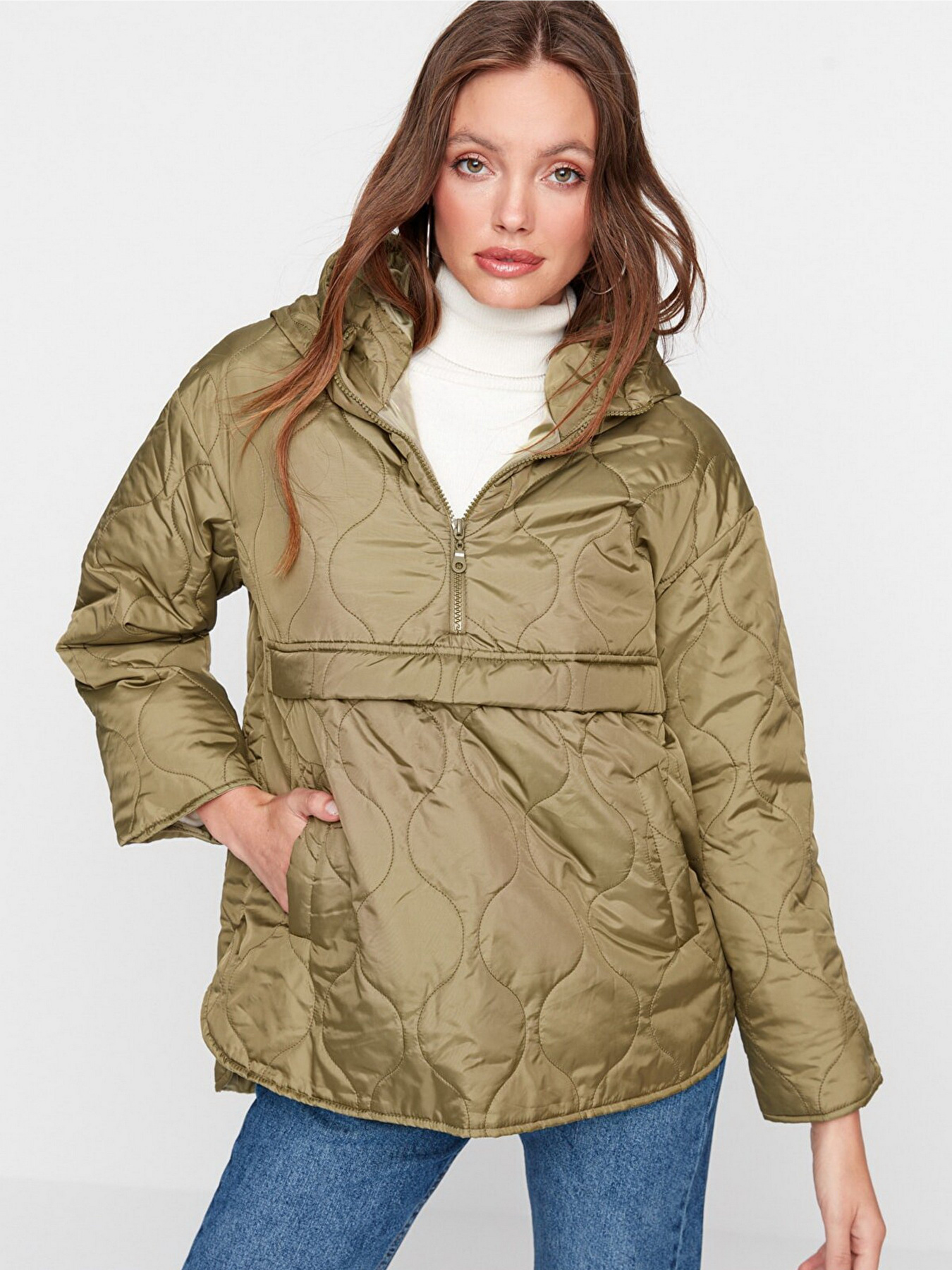 Куртки и дубленки Trendyol модель TWOAW22MO0068/Haki Куртки и дубленки Trendyol модель TWOAW22MO0068/Haki Фото