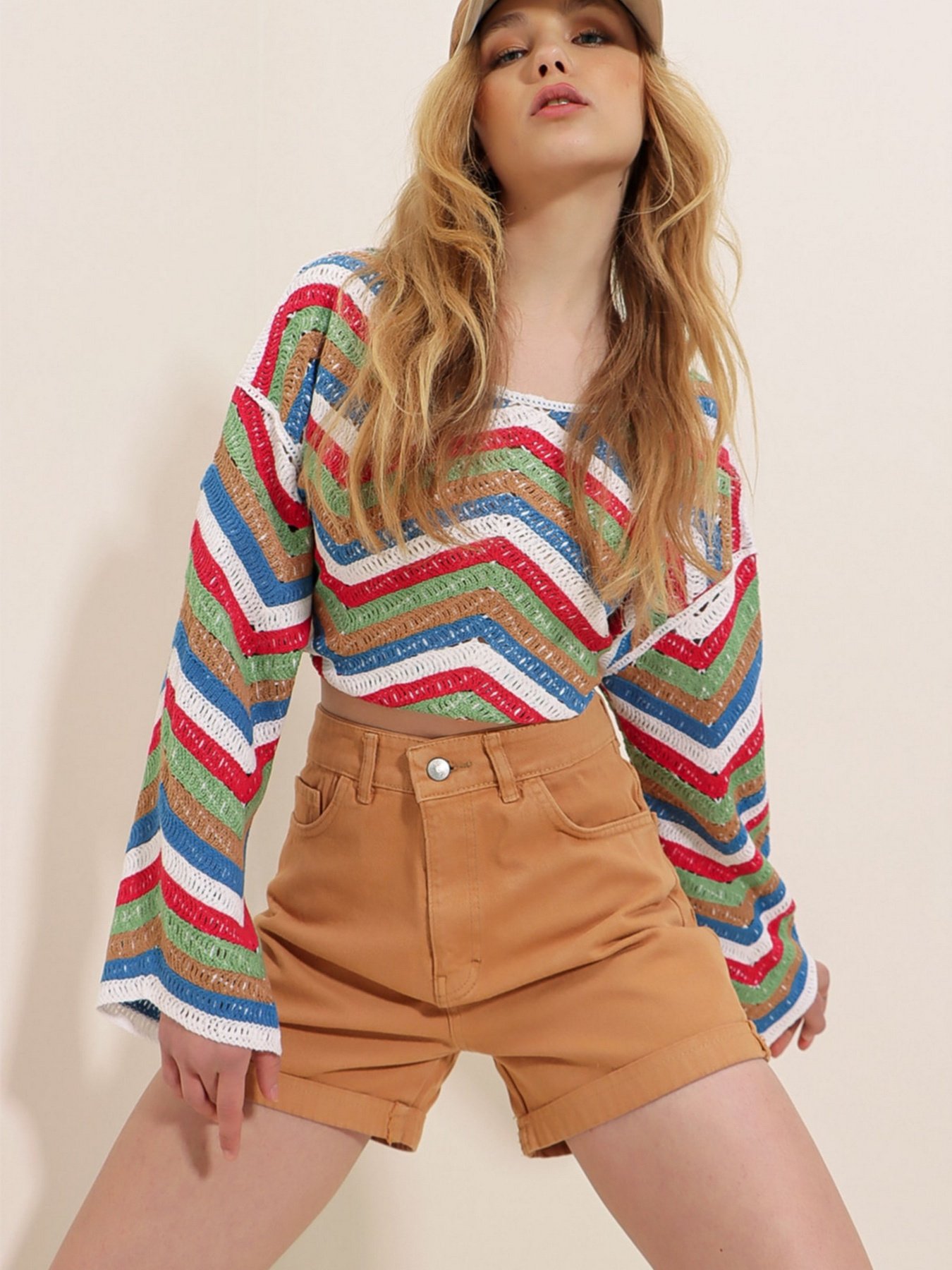 Шорти Trend Alacati Stili модель ALC-X5938/Camel Шорти Trend Alacati Stili модель ALC-X5938/Camel Фото