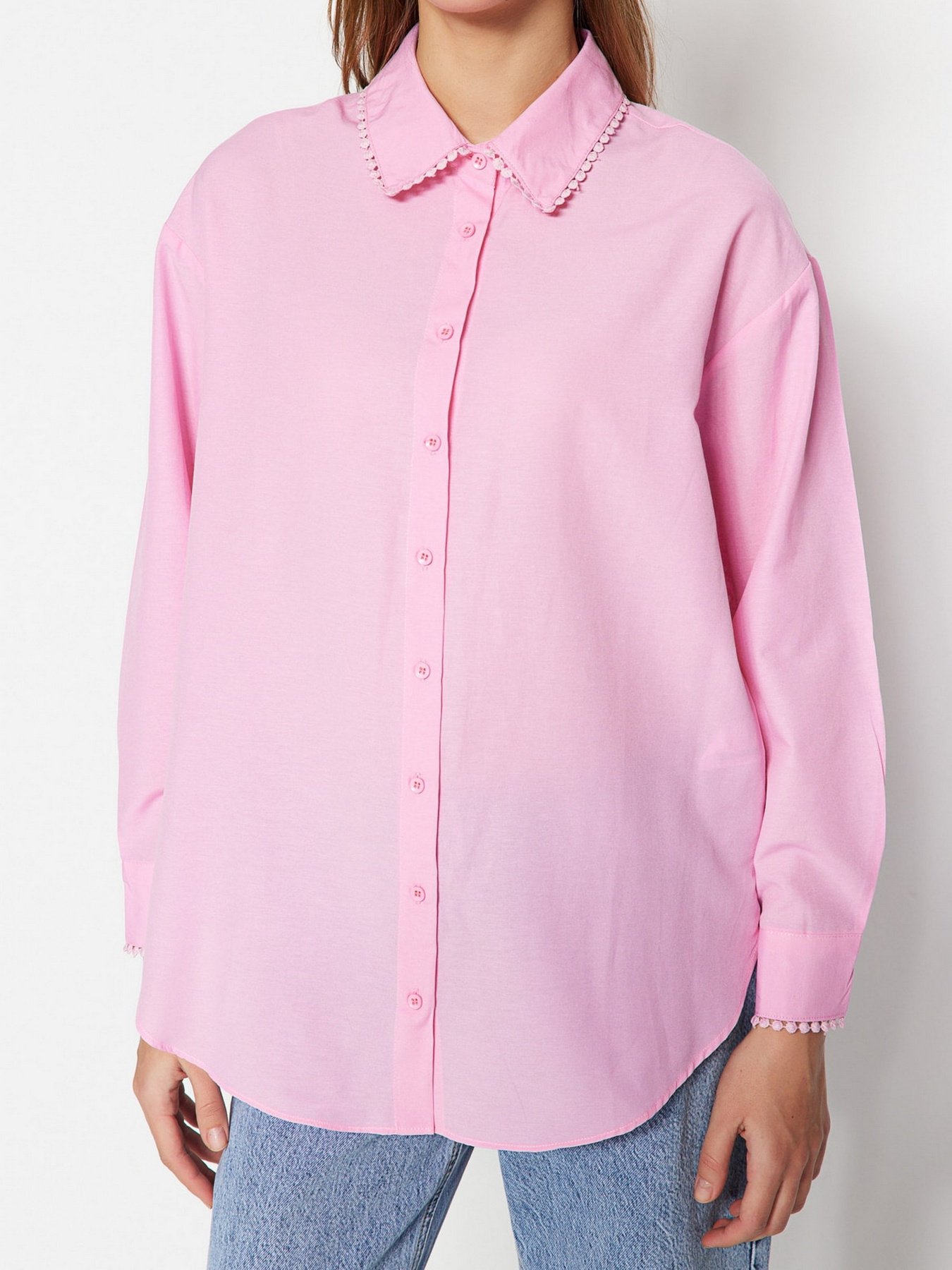 Рубашки Trendyol модель TCTSS23TG00044/Pembe Рубашки Trendyol модель TCTSS23TG00044/Pembe Фото