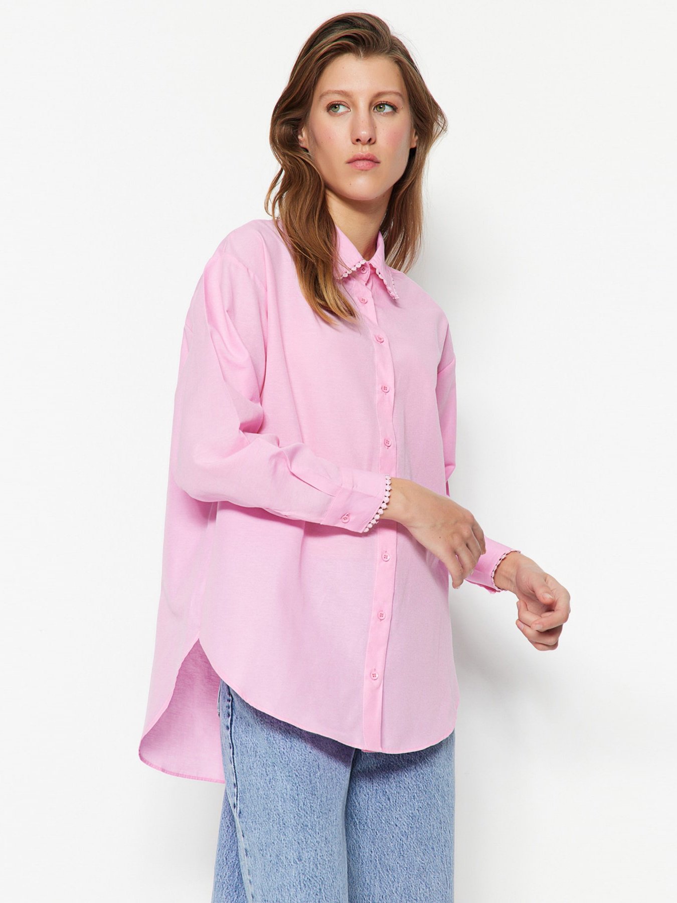 Рубашки Trendyol модель TCTSS23TG00044/Pembe Рубашки Trendyol модель TCTSS23TG00044/Pembe Фото