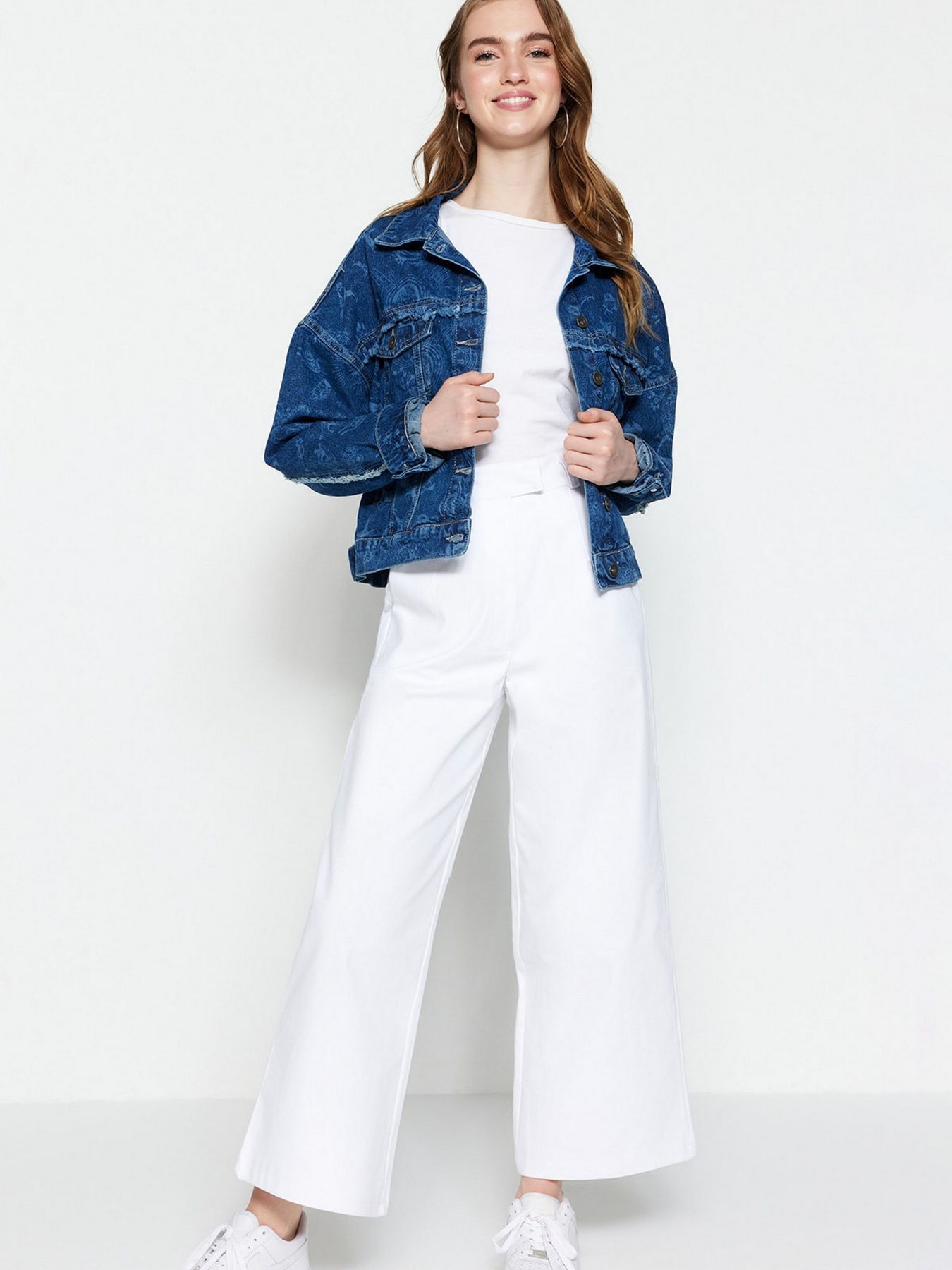 Штани Trendyol модель TCTSS23TP00002/Beyaz Штани Trendyol модель TCTSS23TP00002/Beyaz Фото