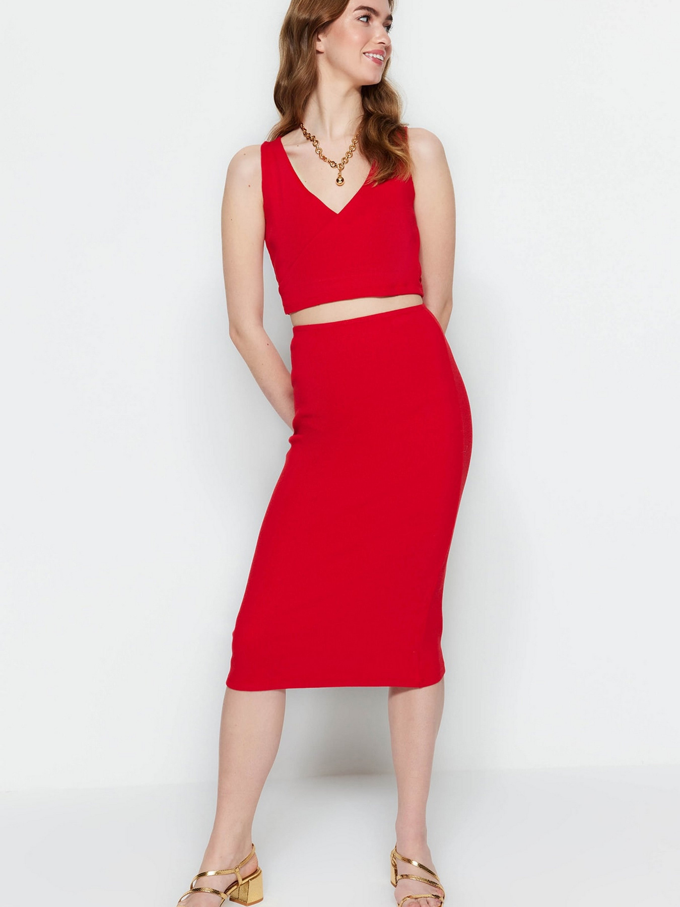 Костюмы Trendyol модель TWOSS23AU00020/Kirmizi Костюмы Trendyol модель TWOSS23AU00020/Kirmizi Фото