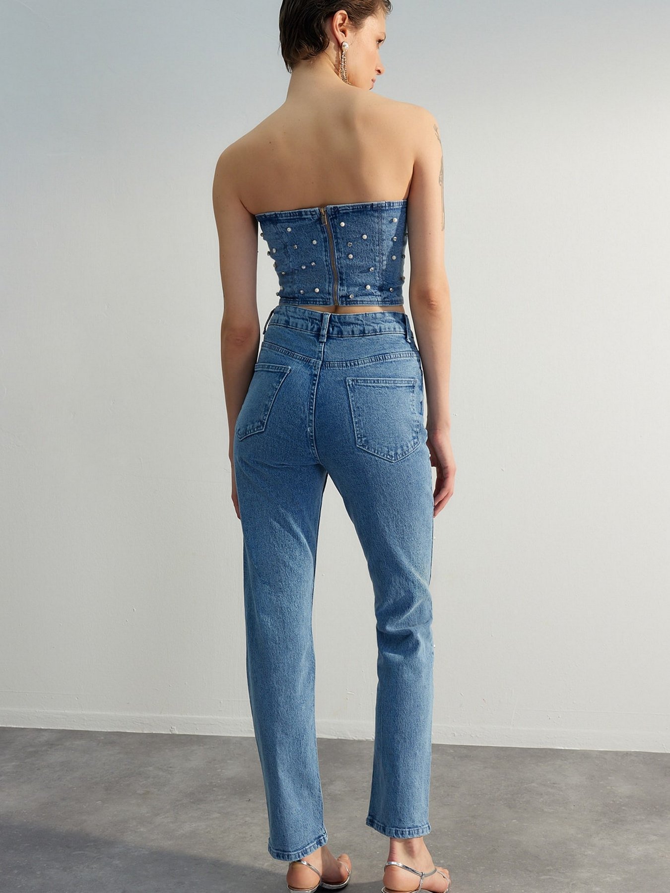 Джинсы Trendyol модель TWOSS23JE00217/Mavi Фото