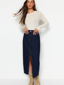 Юбки Trendyol модель TWOSS23ET00290/Koyu Mavi Фото
