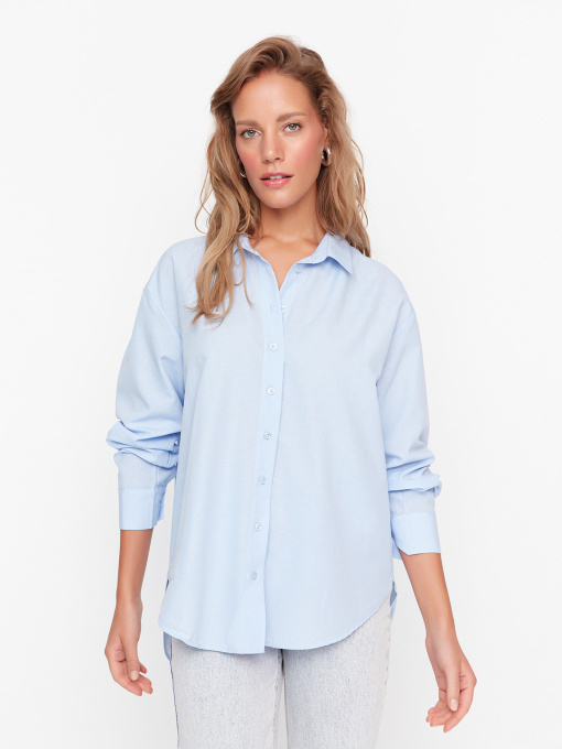 Сорочки Trendyol модель TWOAW20GO0107/Mavi Фото