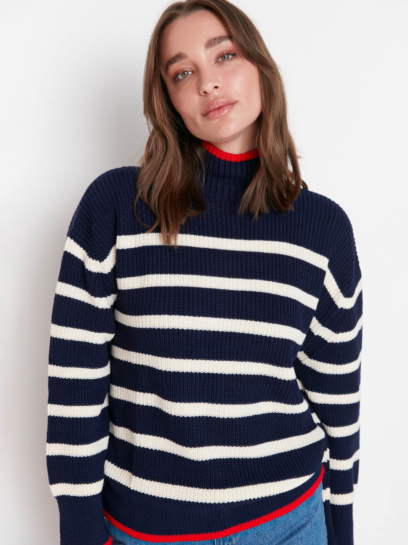 Свитры и кардиганы Trendyol модель TWOAW23KZ01446/Lacivert Свитры и кардиганы Trendyol модель TWOAW23KZ01446/Lacivert Фото