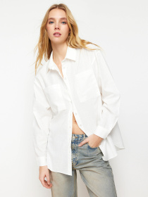 Сорочки Trendyol модель TWOSS24GO00072/Ekru Фото