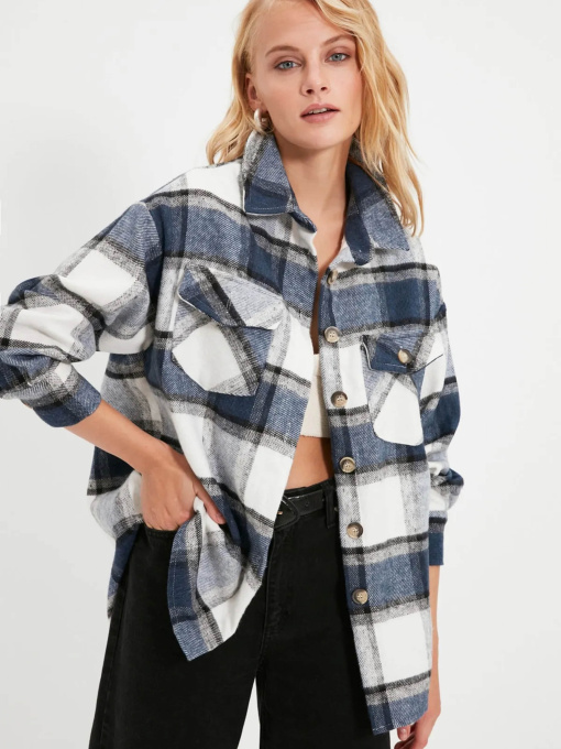 Рубашки Trendyol модель TWOAW21GO0273/Cok Renkli Фото