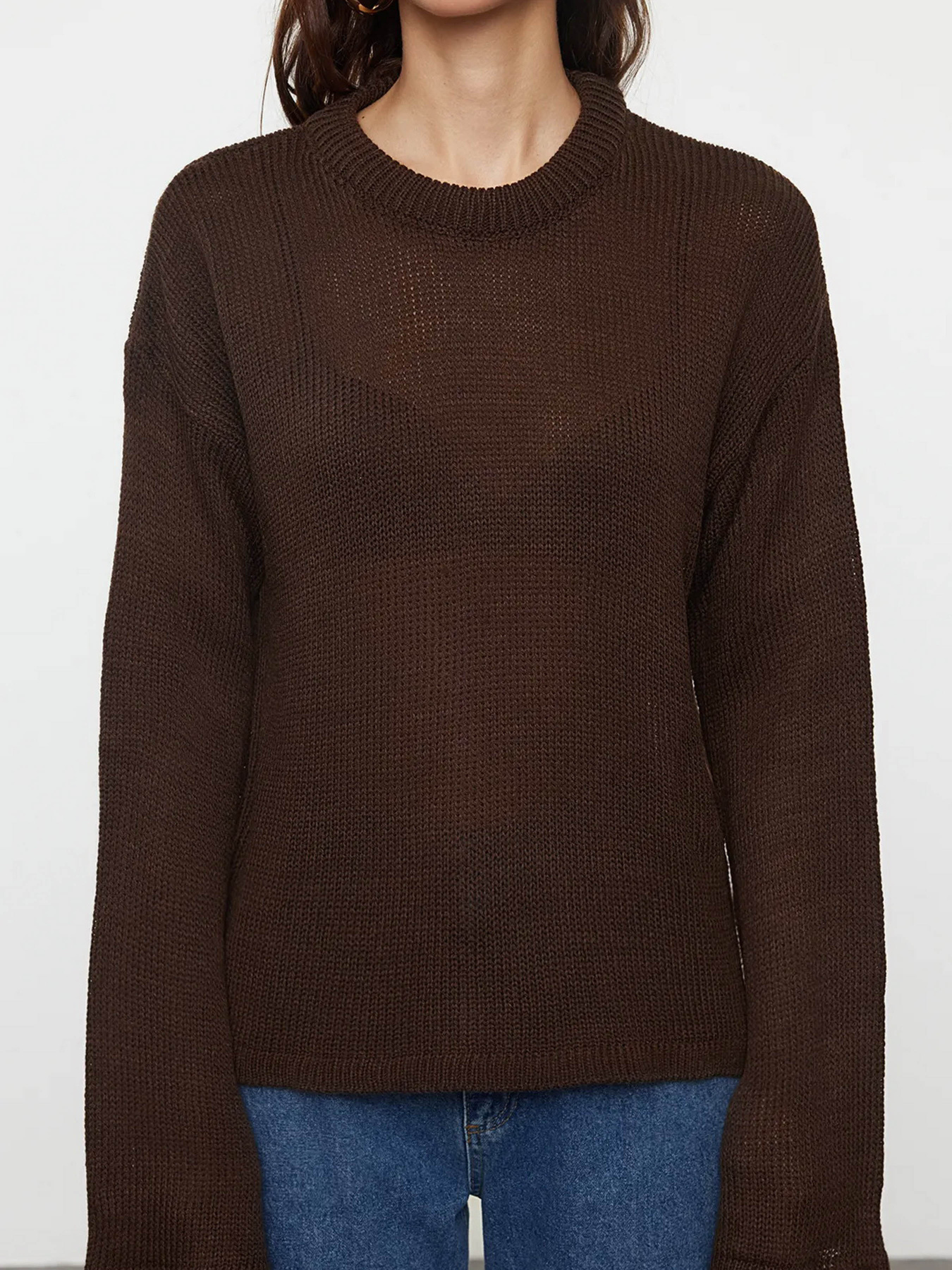Светри та кардигани Trendyol модель TWOAW25KZ00295/Kahverengi Светри та кардигани Trendyol модель TWOAW25KZ00295/Kahverengi Фото