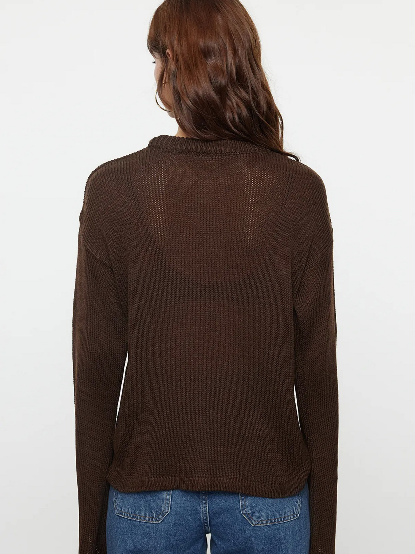 Светри та кардигани Trendyol модель TWOAW25KZ00295/Kahverengi Светри та кардигани Trendyol модель TWOAW25KZ00295/Kahverengi Фото