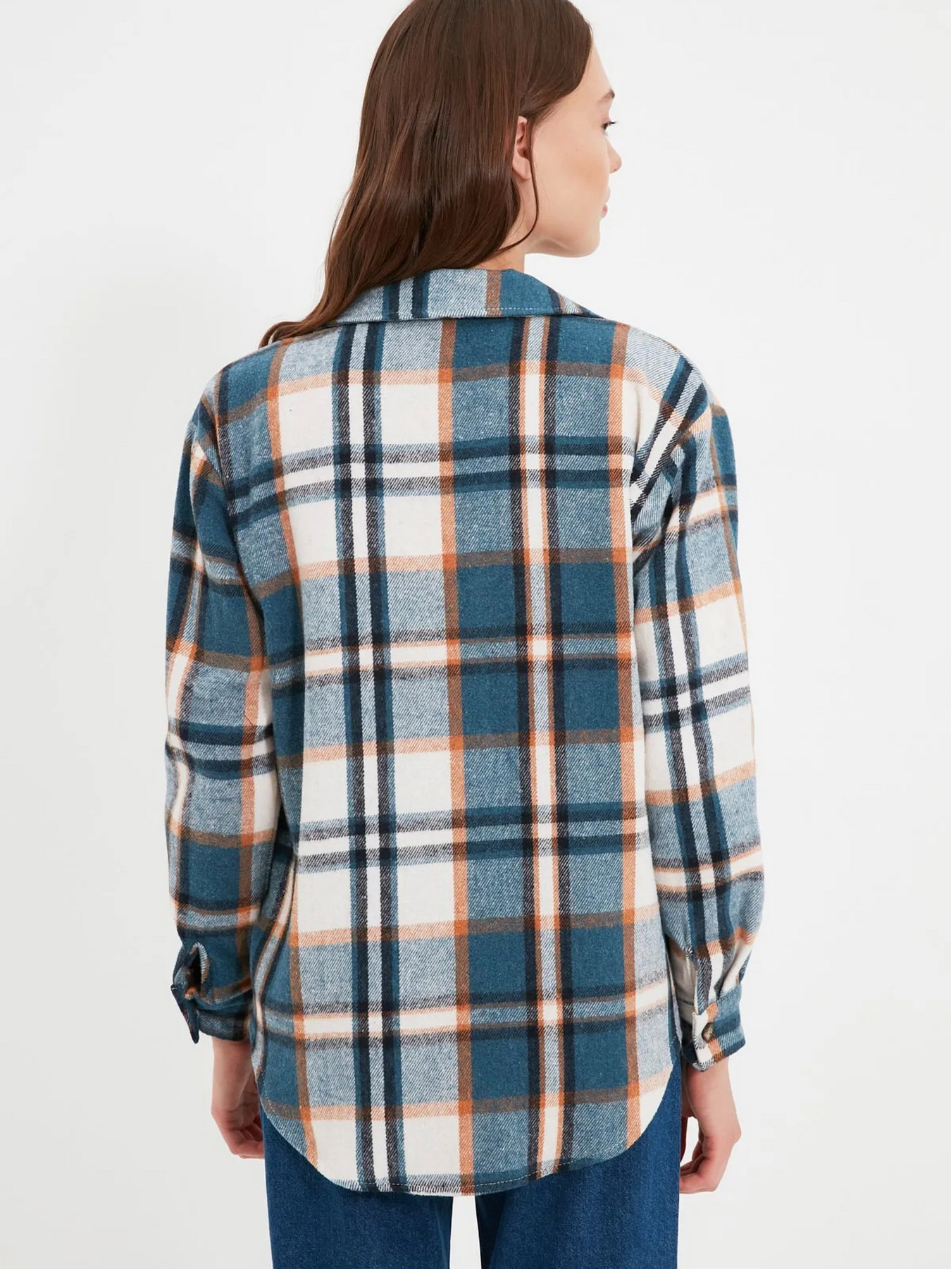 Сорочки Trendyol модель TWOAW22GO0549/Mavi Сорочки Trendyol модель TWOAW22GO0549/Mavi Фото
