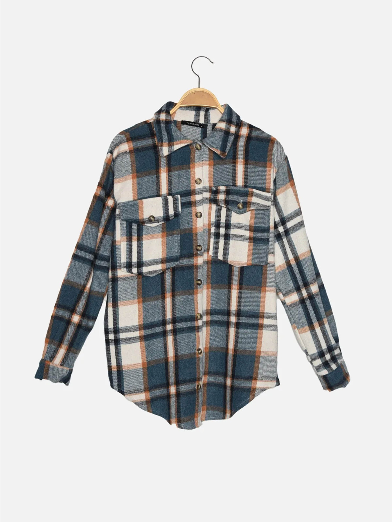 Сорочки Trendyol модель TWOAW22GO0549/Mavi Сорочки Trendyol модель TWOAW22GO0549/Mavi Фото