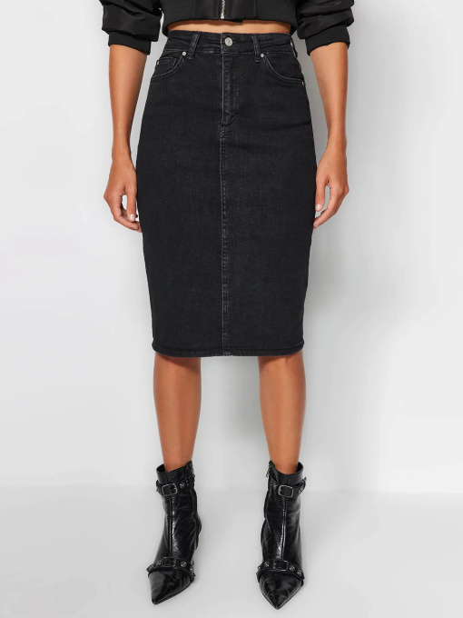 Юбки Trendyol модель TWOSS21ET0297/Siyah Фото