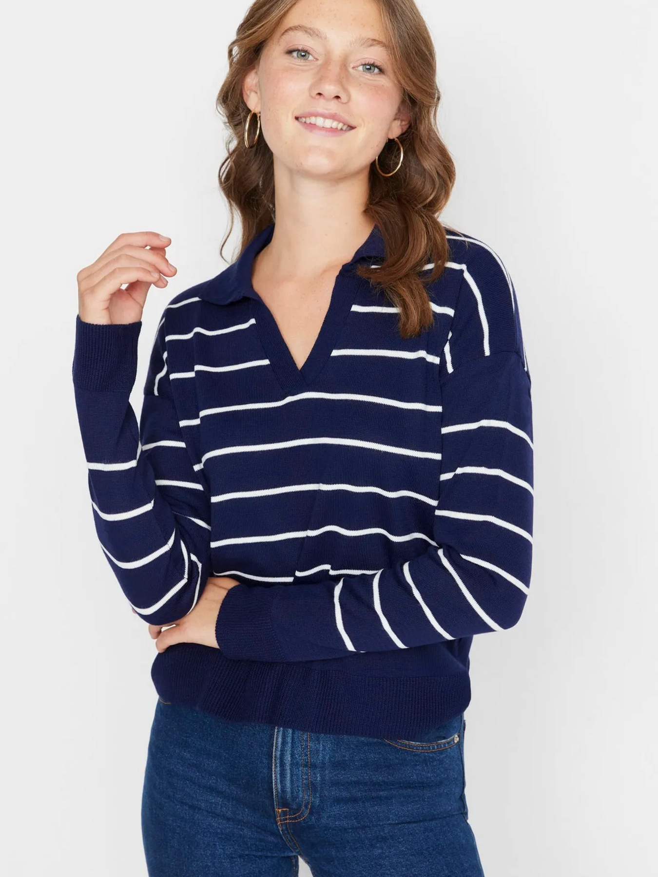 Светри та кардигани Trendyol модель TWOAW22KZ0735/Lacivert Светри та кардигани Trendyol модель TWOAW22KZ0735/Lacivert Фото