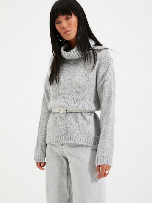 Свитры и кардиганы Trendyol модель TWOAW20KZ1130/Gri Фото