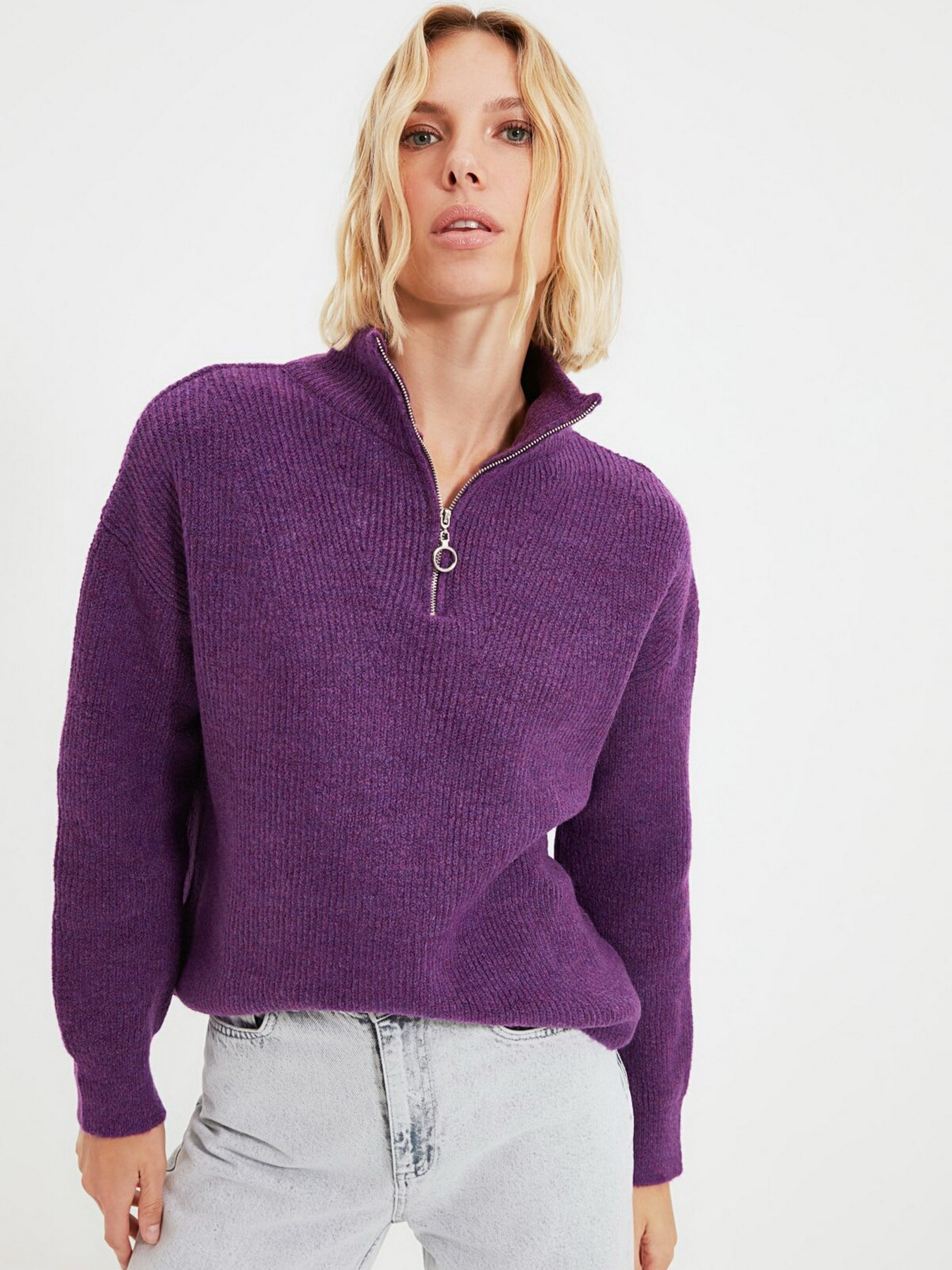 Свитры и кардиганы Trendyol модель TWOAW20XS0009/Acik Mor Свитры и кардиганы Trendyol модель TWOAW20XS0009/Acik Mor Фото