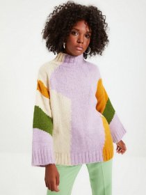Свитры и кардиганы Trendyol модель TWOAW20XS0047/Lila Фото