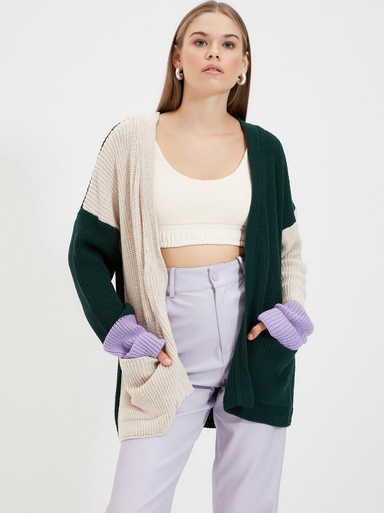 Свитры и кардиганы Trendyol модель TWOAW21HI0031/Yesil Свитры и кардиганы Trendyol модель TWOAW21HI0031/Yesil Фото