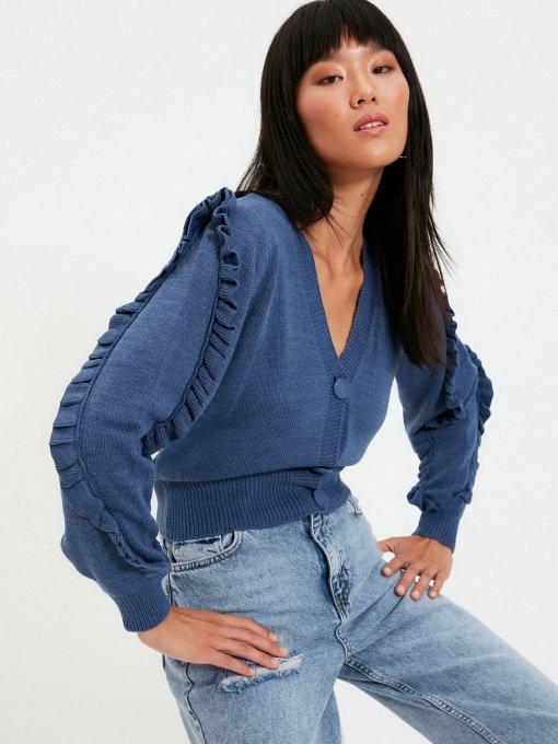 Свитры и кардиганы Trendyol модель TWOAW21HI0195/Indigo Фото