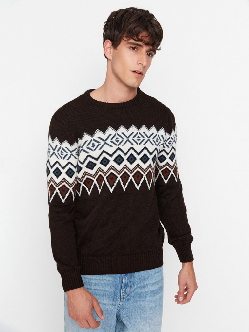 Свитры и кардиганы Trendyol модель TMNAW21KZ0382/Kahverengi Фото