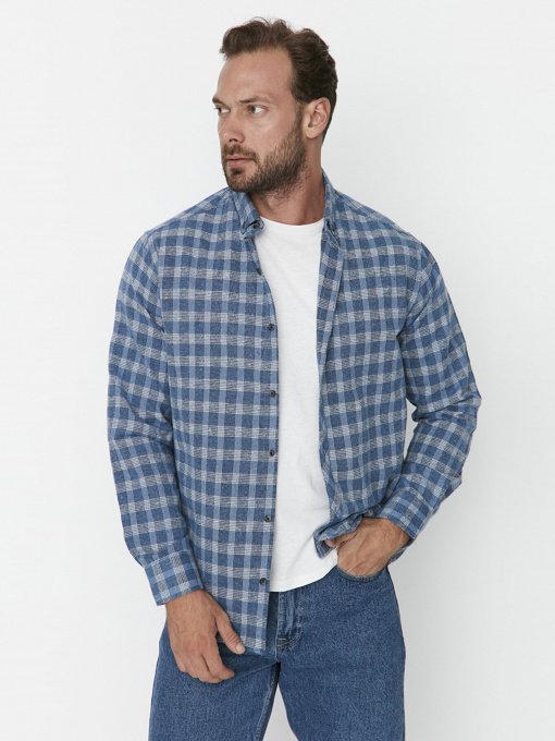 Сорочки Trendyol модель TMNAW23GO00174/Mavi Фото