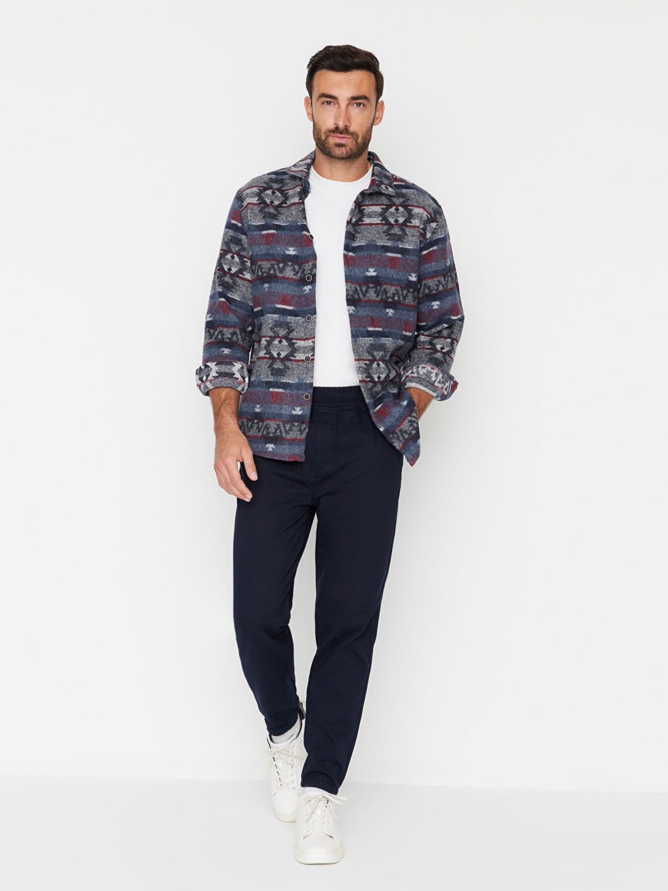 Штани Trendyol модель TMNAW23PL00033/Lacivert Штани Trendyol модель TMNAW23PL00033/Lacivert Фото