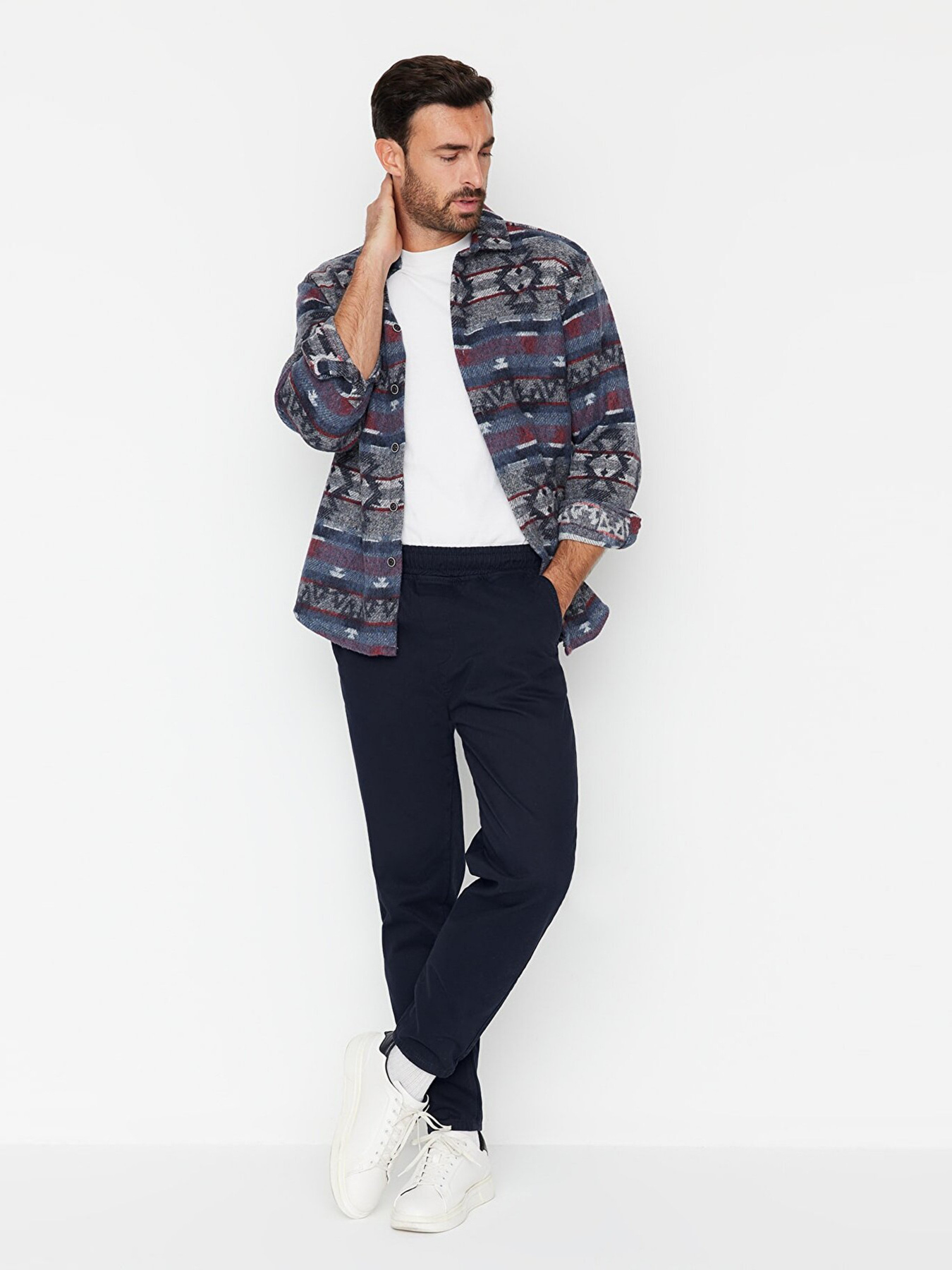 Штани Trendyol модель TMNAW23PL00033/Lacivert Штани Trendyol модель TMNAW23PL00033/Lacivert Фото