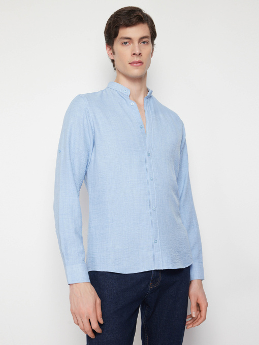 Сорочки Trendyol модель TMNSS24GO00031/Mavi Фото