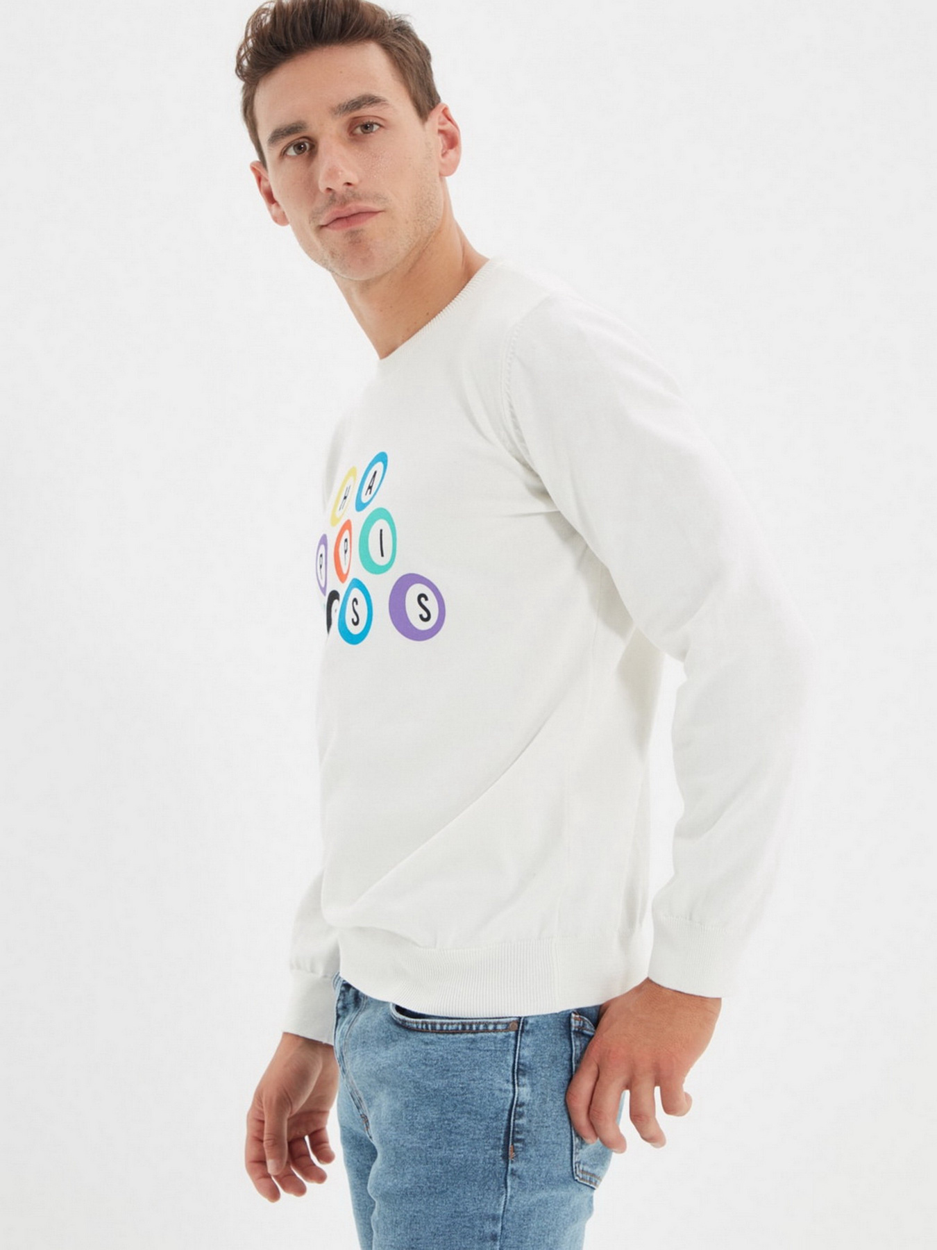 Светри та кардигани Trendyol модель TMNAW22KZ1415/Ekru Светри та кардигани Trendyol модель TMNAW22KZ1415/Ekru Фото