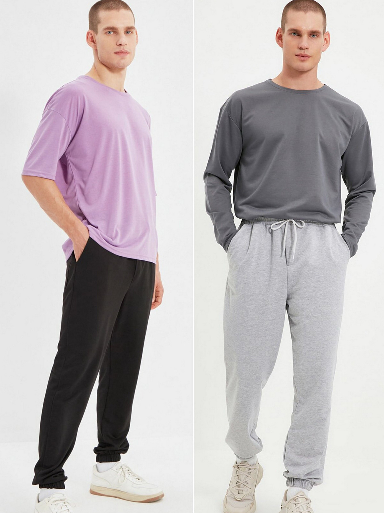 Брюки Trendyol модель TMNAW22EA0325/Siyah-Gri Фото