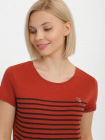 Футболки и поло Tom Tailor модель 1021105.XX.71_коричневий з чорним Фото