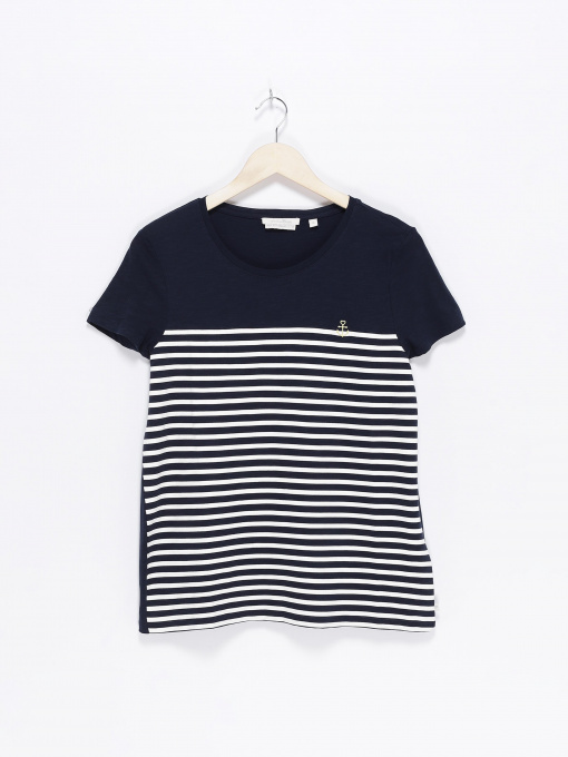 Футболки і поло Tom Tailor модель 1024961.XX.71_т.синій з білим Фото