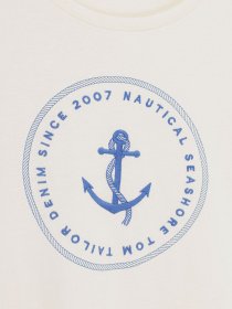 Футболки и поло Tom Tailor модель 1025290.XX.71_кремовий з синім Фото