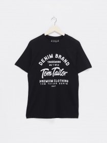 Футболки и поло Tom Tailor модель TT22032032_чорний з білим Фото