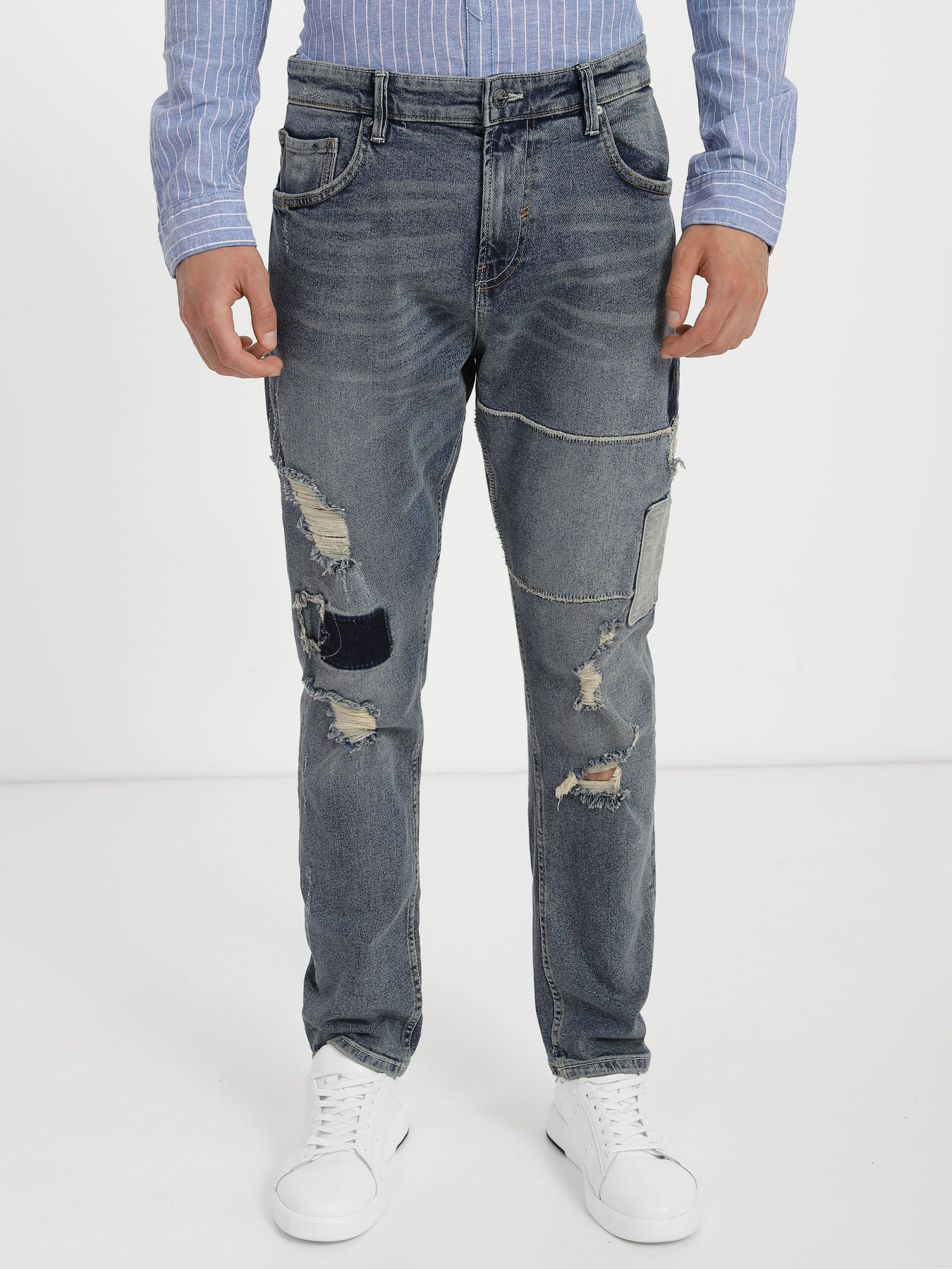 Джинси Tom Tailor модель 1002735.XX.12_синій комб. Джинси Tom Tailor модель 1002735.XX.12_синій комб. Фото