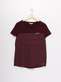 Футболки и поло Tom Tailor модель 1004686.XX.71_бордовий комб. Фото