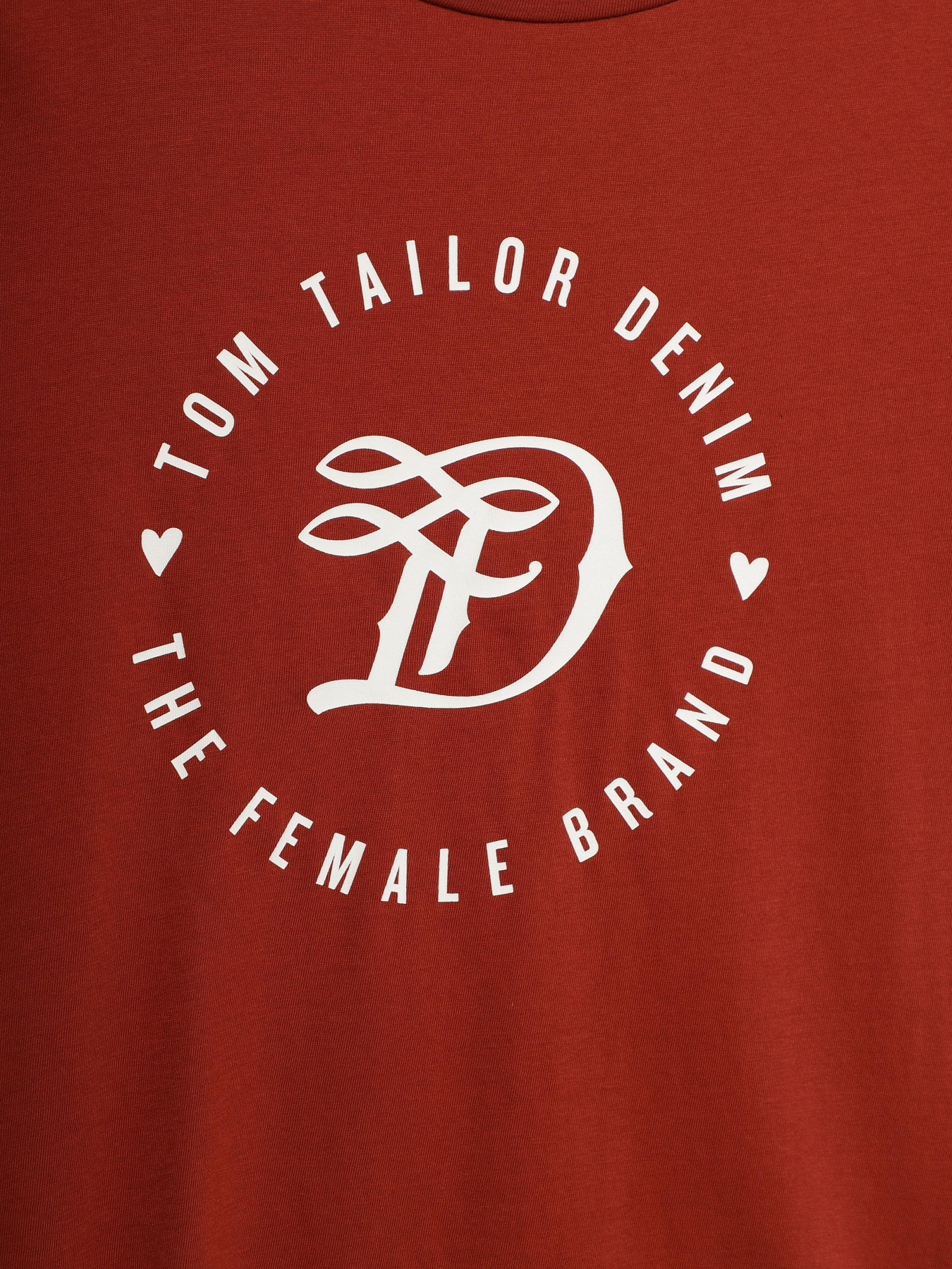 Футболки и поло Tom Tailor модель 1016431.XX.71_коричневий з білим Фото