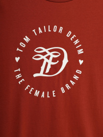 Футболки и поло Tom Tailor модель 1016431.XX.71_коричневий з білим Фото