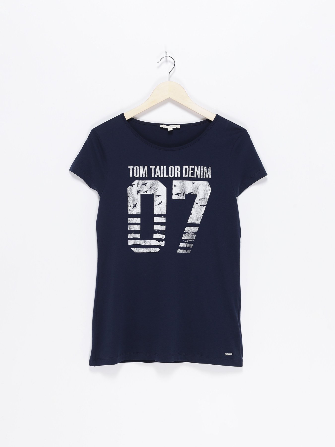 Футболки и поло Tom Tailor модель 1018603.XX.71_т.синій з білим Фото