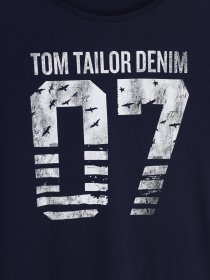 Футболки и поло Tom Tailor модель 1018603.XX.71_т.синій з білим Фото