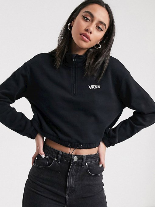 Худи и свитшоты Vans Left Chest Half Zip модель VN0A4R97BLK1 Фото
