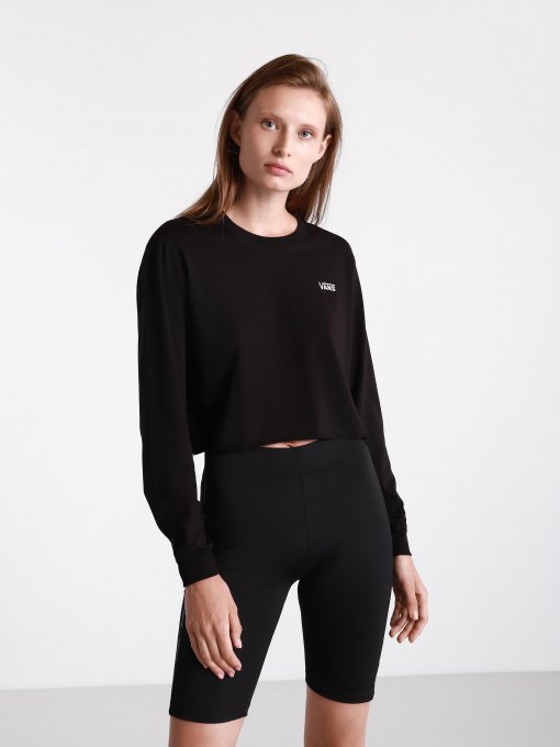 Худи и свитшоты Vans Junior V Long Sleeve Cropped модель VN0A4OUQBLK1 Фото