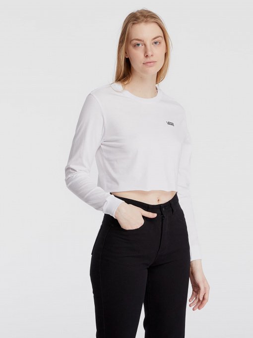 Худи и свитшоты Vans Junior V Long Sleeve Cropped модель VN0A4OUQWHT1 Фото