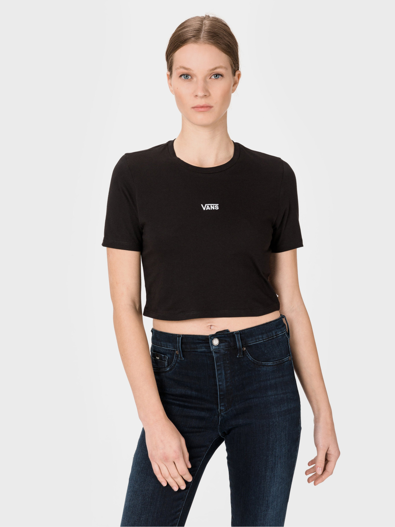 Футболки и поло Vans Flying V Crop Crew Sport модель VN0A54QUBLK1 Футболки и поло Vans Flying V Crop Crew Sport модель VN0A54QUBLK1 Фото
