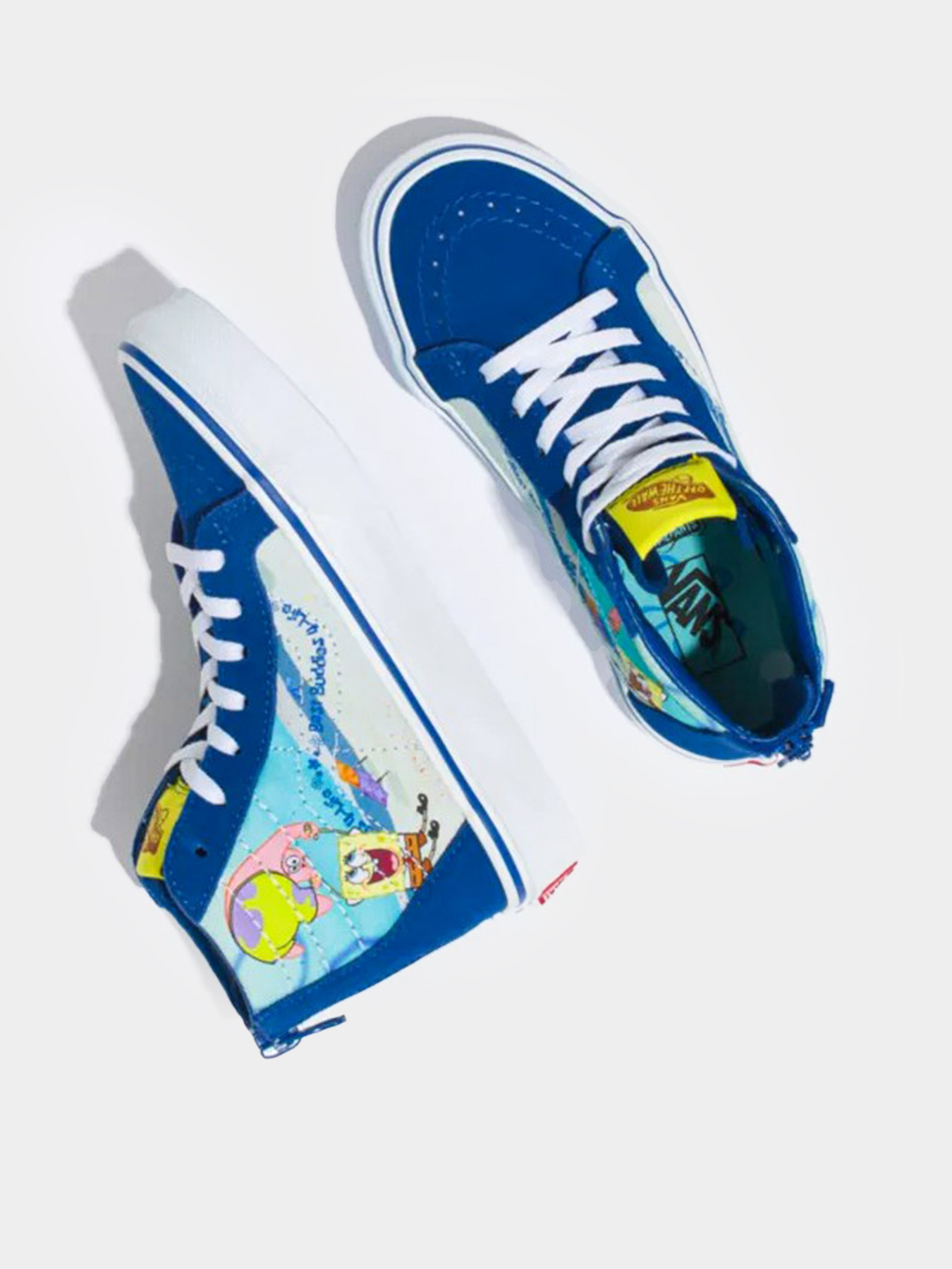 Кеды Vans X SpongeBob Kids Sk8-Hi Zip модель VN0A4BUXYZ01 Фото