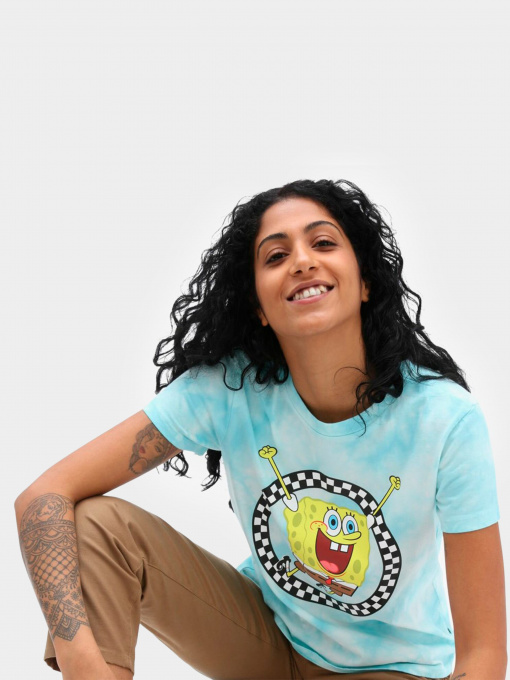 Футболки і поло Vans X SpongeBob Jump Out Crew Tee модель VN0A5I3AYZM1 Фото