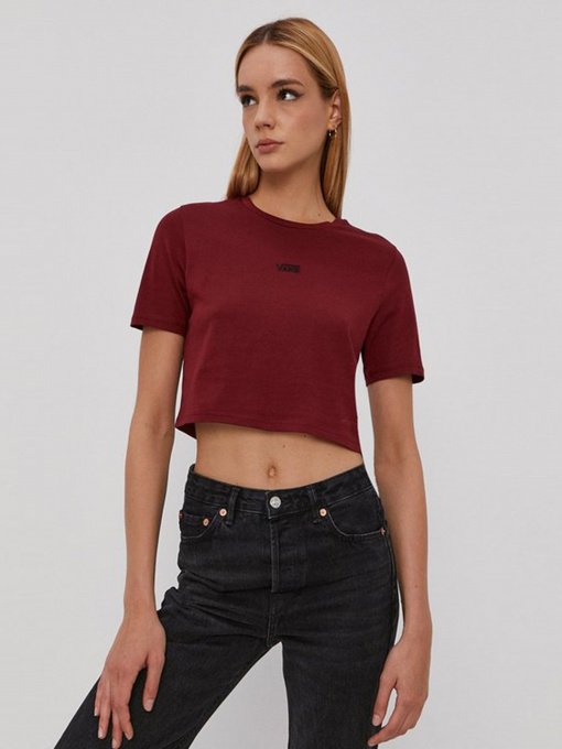 Футболки і поло Vans Flying V Crop Crew Sport модель VN0A54QUZBS1 Фото